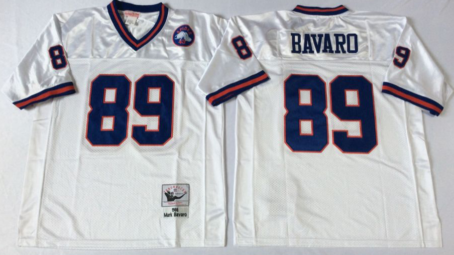 Men NFL New York Giants 89 Bavaro white Mitchell Ness jerseys